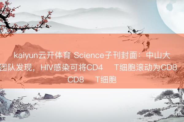 kaiyun云开体育 Science子刊封面：中山大学邓凯团队发现，HIV感染可将CD4⁺ T细胞滚动为CD8⁺ T细胞