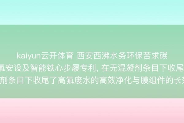kaiyun云开体育 西安西沸水务环保苦求碳化硅膜-流化床轮回除氟安设及智能铁心步履专利, 在无混凝剂条目下收尾了高氟废水的高效净化与膜组件的长效踏实开动